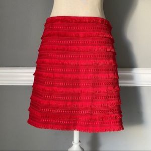 JCrew Fringe Tiered Skirt